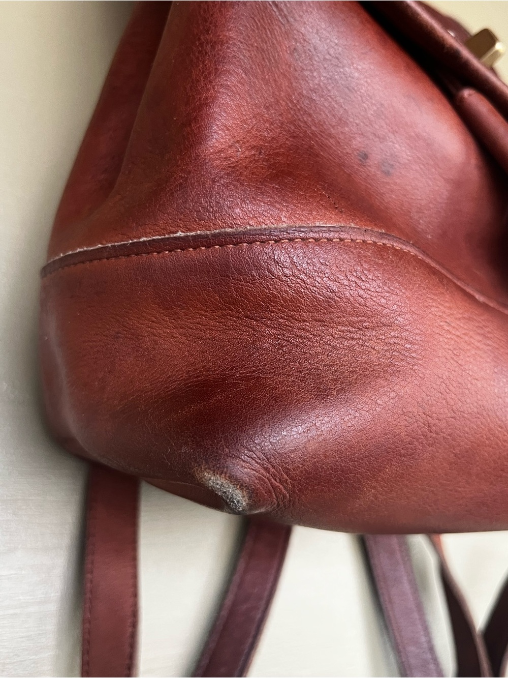 Coach H50-9960 Daypack Brown Leather Mini Backpack Purse Turn-Lock Closure - Picture 6 of 14